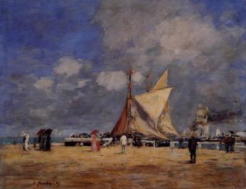 Eugene Boudin : Deauville, on the Jetty